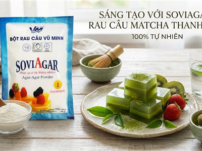 Thạch Rau Câu Matcha Bột Câu Sợi Vũ Minh SoviAgar – Xu Hướng Tráng Miệng Được Yêu Thích