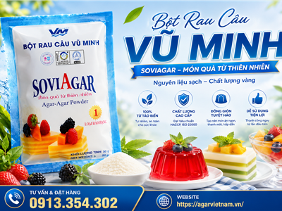 Bột Rau Câu Vũ Minh SoviAgar – Bí Quyết Chế Biến Các Món Thạch Ngon, Thanh Mát