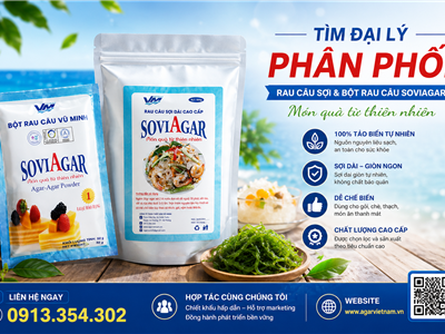 Hợp Tác Kinh Doanh: Tìm Đại Lý Phân Phối Rau Câu Sợi & Bột Rau Câu Soviagar Toàn Quốc