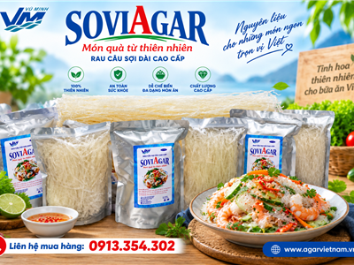 Rau Câu Sợi Dài Cao Cấp SOVIAGAR – Nguyên Liệu Tự Nhiên Cho Món Ngon Việt 